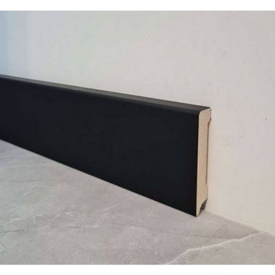 Напольный плинтус деревянный Русский профиль Черный софт